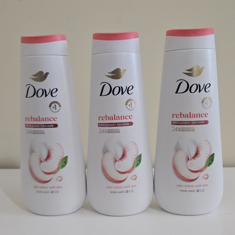 Dove Rebalance Body Wash 3 Bottles 20oz Ea. All Brand New